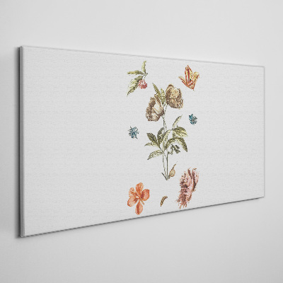 Floral motifs in pastel shades Canvas print