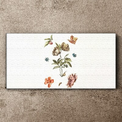Floral motifs in pastel shades Canvas print