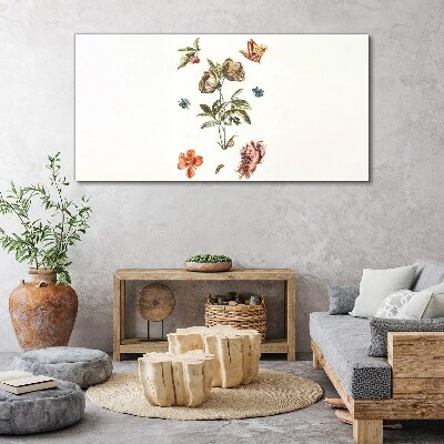 Floral motifs in pastel shades Canvas print