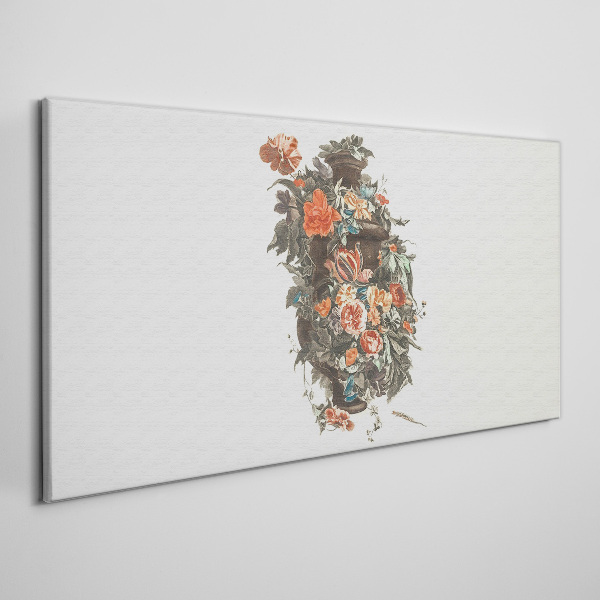 Floral vase in delicate colors Canvas print