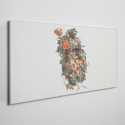 Floral vase in delicate colors Canvas print