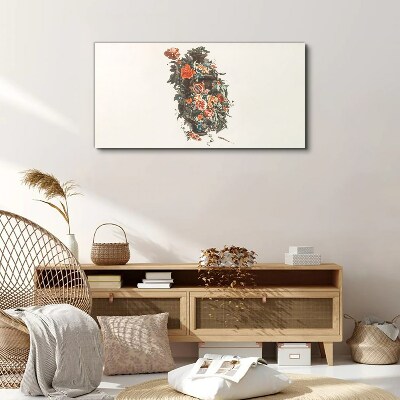 Floral vase in delicate colors Canvas print