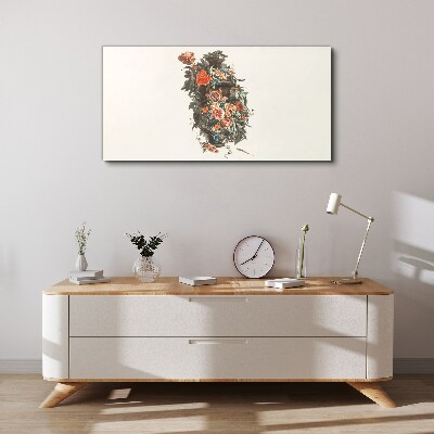 Floral vase in delicate colors Canvas print