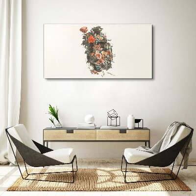 Floral vase in delicate colors Canvas print