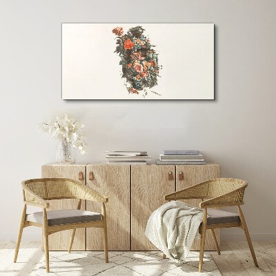 Floral vase in delicate colors Canvas print