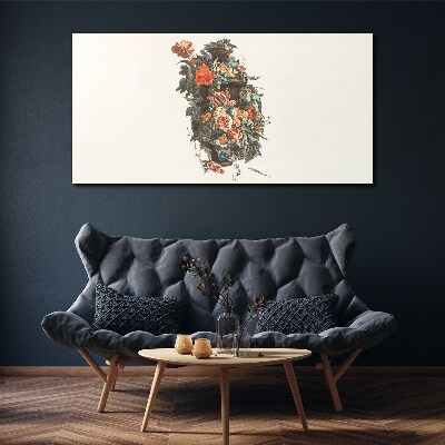 Floral vase in delicate colors Canvas print