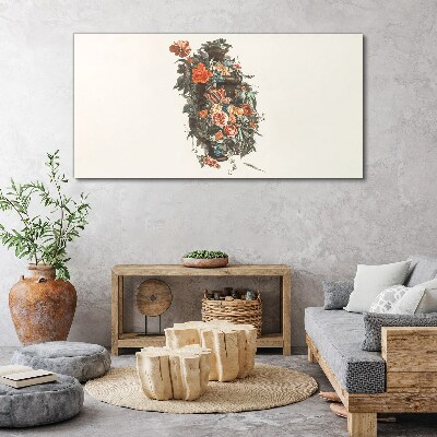 Vase flowers plants Canvas print