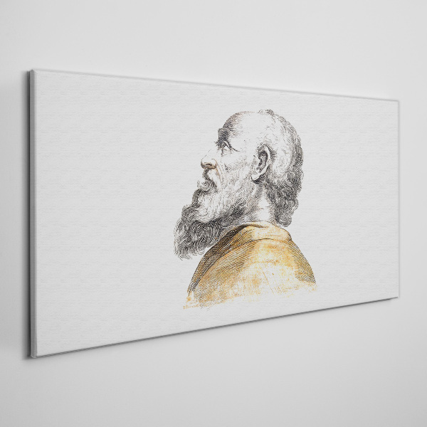 Portrait of a man with a beard Canvas print