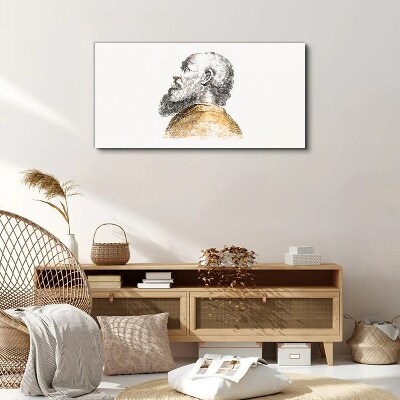 Portrait of a man with a beard Canvas print