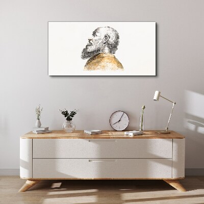 Portrait of a man with a beard Canvas print