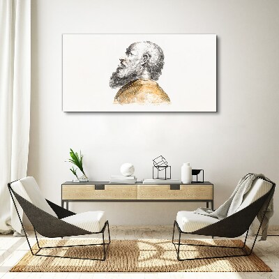 Portrait of a man with a beard Canvas print