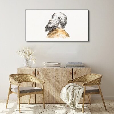Portrait of a man with a beard Canvas print