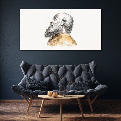 Portrait of a man with a beard Canvas print