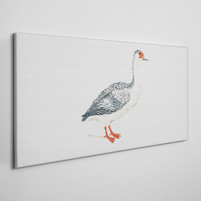 Goose in delicate shades Canvas print