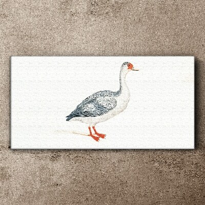 Goose in delicate shades Canvas print