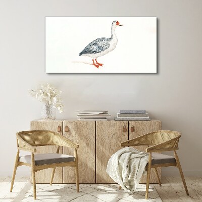 Goose in delicate shades Canvas print