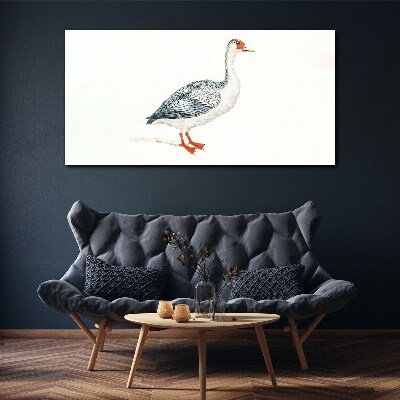 Goose in delicate shades Canvas print