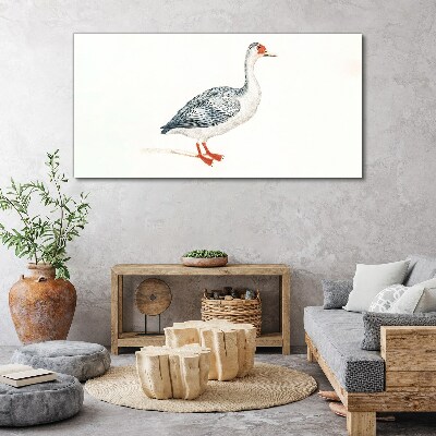 Goose in delicate shades Canvas print