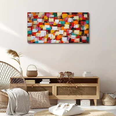 Colorful mosaic abstract pattern Canvas Wall art