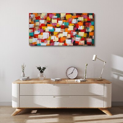 Colorful mosaic abstract pattern Canvas Wall art