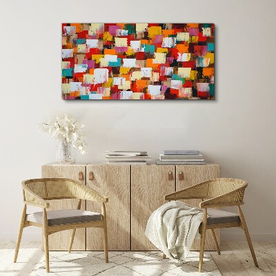 Colorful mosaic abstract pattern Canvas Wall art