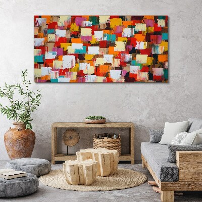 Colorful mosaic abstract pattern Canvas Wall art