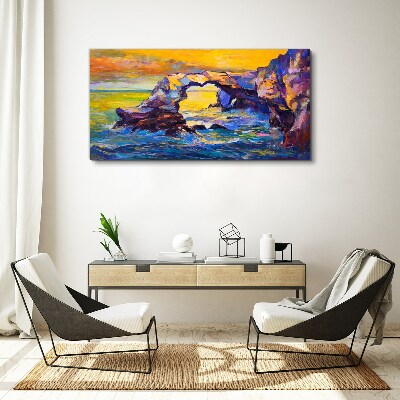 Abstract sunset Canvas Wall art