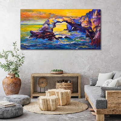 Abstract sunset Canvas Wall art