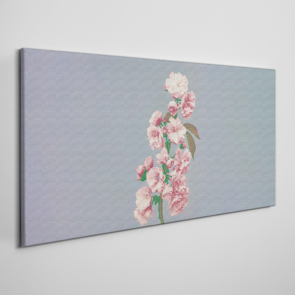 Floral landscape in pastel shades Canvas print