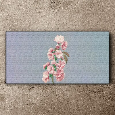 Floral landscape in pastel shades Canvas print