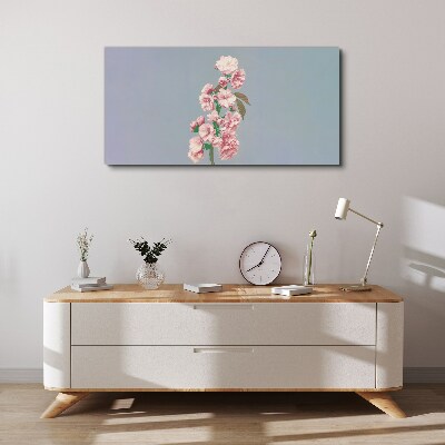 Floral landscape in pastel shades Canvas print
