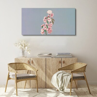 Floral landscape in pastel shades Canvas print