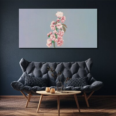 Floral landscape in pastel shades Canvas print