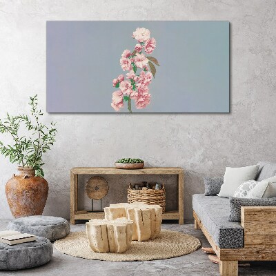Floral landscape in pastel shades Canvas print