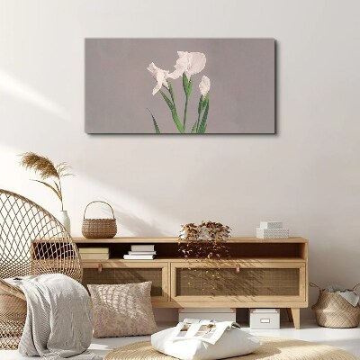 Flowers on a gray background Canvas print