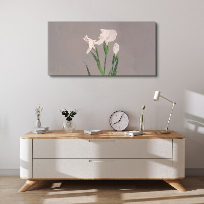 Flowers on a gray background Canvas print