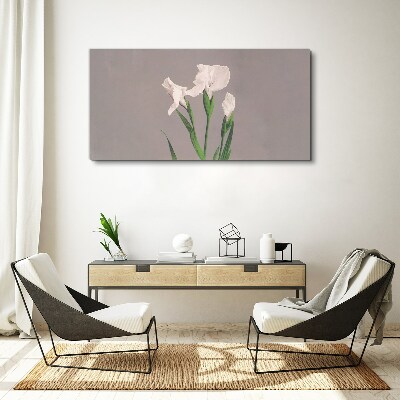 Flowers on a gray background Canvas print