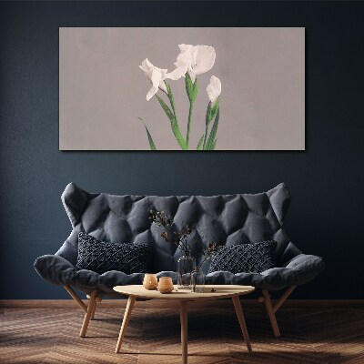 Flowers on a gray background Canvas print