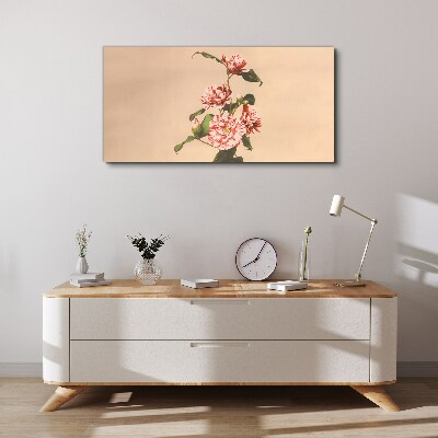 Floral motif in delicate shades Canvas print