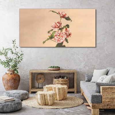 Floral motif in delicate shades Canvas print