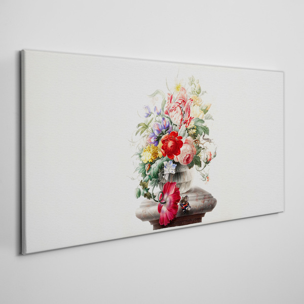 Floral arrangement in a vase Canvas print