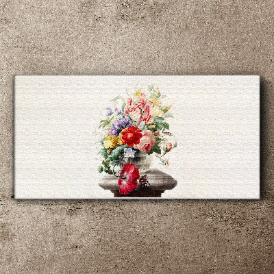 Floral arrangement in a vase Canvas print