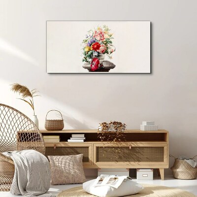 Floral arrangement in a vase Canvas print