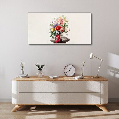 Floral arrangement in a vase Canvas print