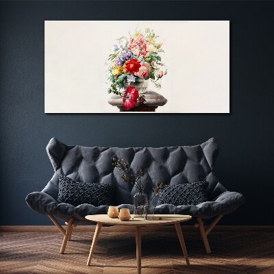 Floral arrangement in a vase Canvas print