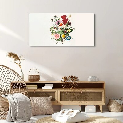 Floral arrangement in pastel colors Canvas print