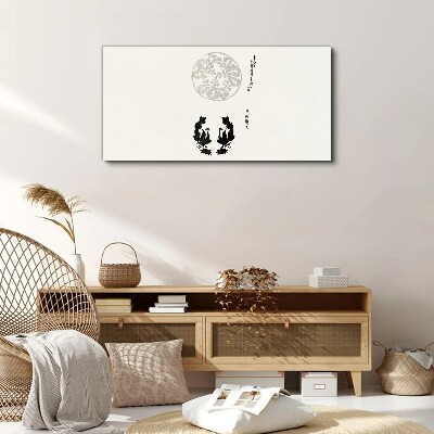 Balance of nature in monochrome Canvas print