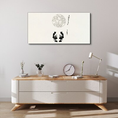 Balance of nature in monochrome Canvas print