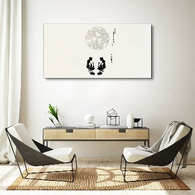 Balance of nature in monochrome Canvas print