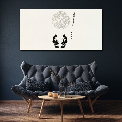Balance of nature in monochrome Canvas print